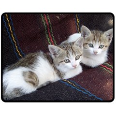 Kitty Twins Double Sided Fleece Blanket (medium) 