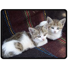 Kitty Twins Double Sided Fleece Blanket (large) 