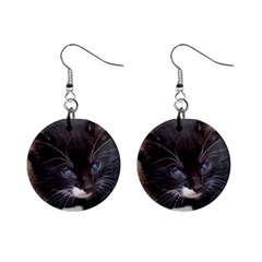 Kitty In A Corner Mini Button Earrings by trendistuff