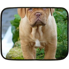 Cute Wrinkly Puppy Double Sided Fleece Blanket (mini)  by trendistuff