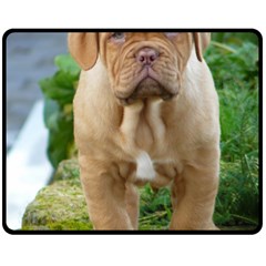 Cute Wrinkly Puppy Fleece Blanket (medium)  by trendistuff