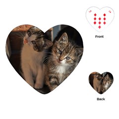 Cute Kitties Playing Cards (heart)  by trendistuff