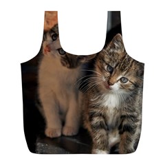 Cute Kitties Full Print Recycle Bags (l)  by trendistuff