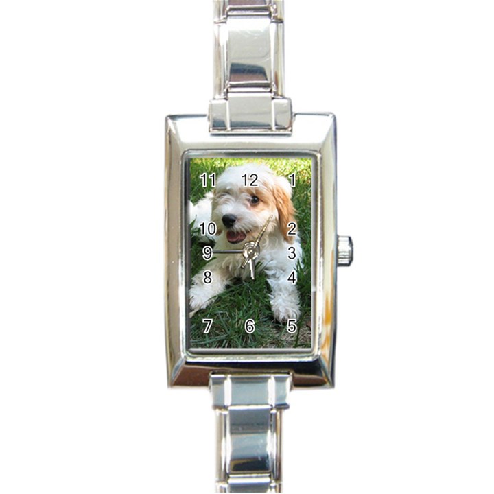 CUTE CAVAPOO PUPPY Rectangle Italian Charm Watches