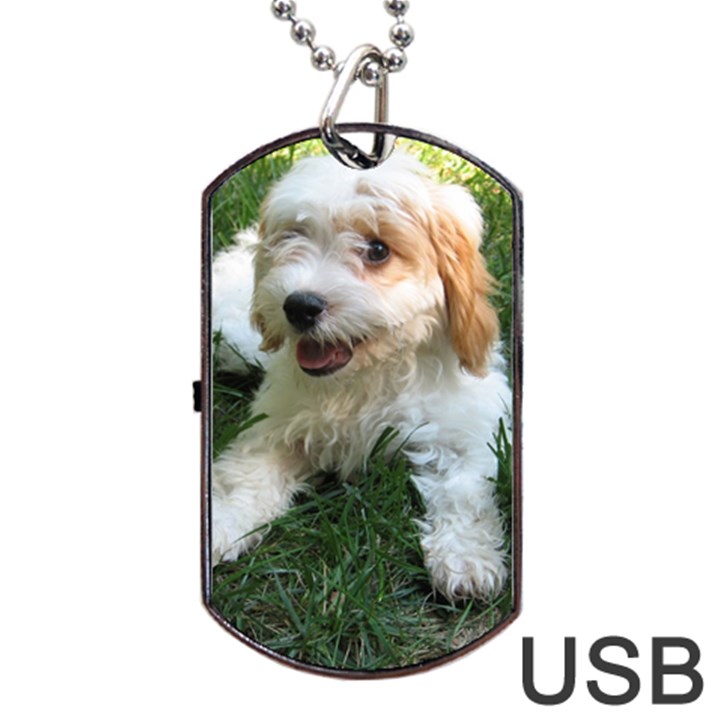 CUTE CAVAPOO PUPPY Dog Tag USB Flash (Two Sides) 