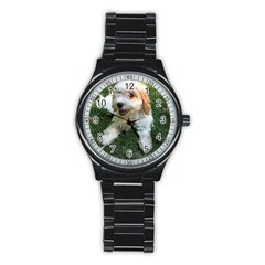 Cute Cavapoo Puppy Stainless Steel Round Watches by trendistuff