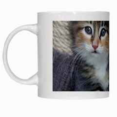 Comfy Kitty White Mugs by trendistuff