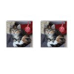 COMFY KITTY Cufflinks (Square) Front(Pair)