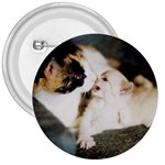 CALICO CAT AND WHITE KITTY 3  Buttons