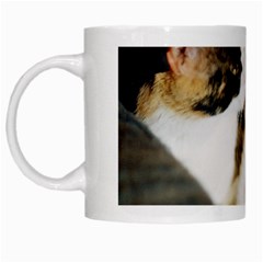 Calico Cat And White Kitty White Mugs by trendistuff