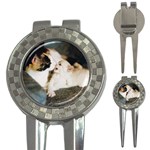 CALICO CAT AND WHITE KITTY 3-in-1 Golf Divots