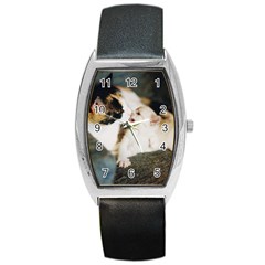 Calico Cat And White Kitty Barrel Metal Watches by trendistuff