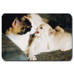 CALICO CAT AND WHITE KITTY Large Doormat  30 x20  Door Mat