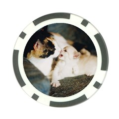 Calico Cat And White Kitty Poker Chip Card Guards (10 Pack)  by trendistuff