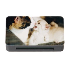 Calico Cat And White Kitty Memory Card Reader With Cf