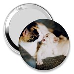 CALICO CAT AND WHITE KITTY 3  Handbag Mirrors