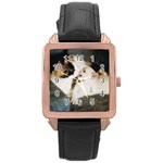 CALICO CAT AND WHITE KITTY Rose Gold Watches