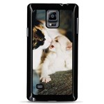 CALICO CAT AND WHITE KITTY Samsung Galaxy Note 4 Case (Black)