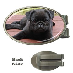 Alert Pug Puppy Money Clips (oval)  by trendistuff