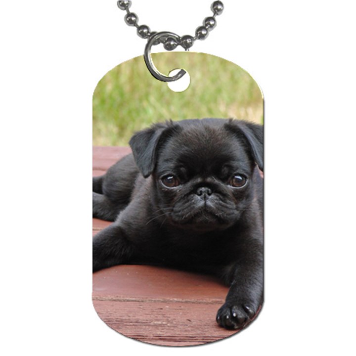 ALERT PUG PUPPY Dog Tag (One Side)