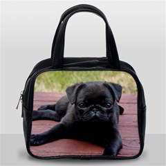 Alert Pug Puppy Classic Handbags (one Side) by trendistuff