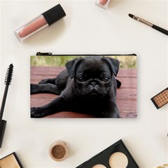 Alert Pug Puppy Cosmetic Bag (small)  by trendistuff