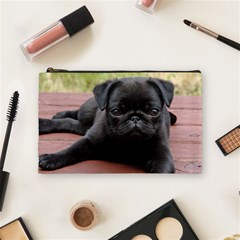 Alert Pug Puppy Cosmetic Bag (medium)  by trendistuff