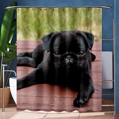 Alert Pug Puppy Shower Curtain 60  X 72  (medium) 