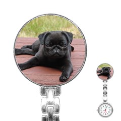 Alert Pug Puppy Stainless Steel Nurses Watches by trendistuff