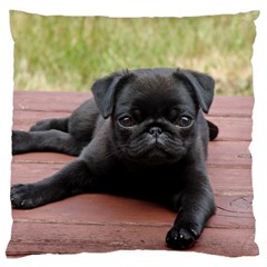 Alert Pug Puppy Standard Flano Cushion Cases (two Sides)  by trendistuff