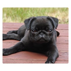 Alert Pug Puppy Double Sided Flano Blanket (small)  by trendistuff