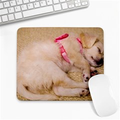 Adorable Sleeping Puppy Large Mousepads by trendistuff