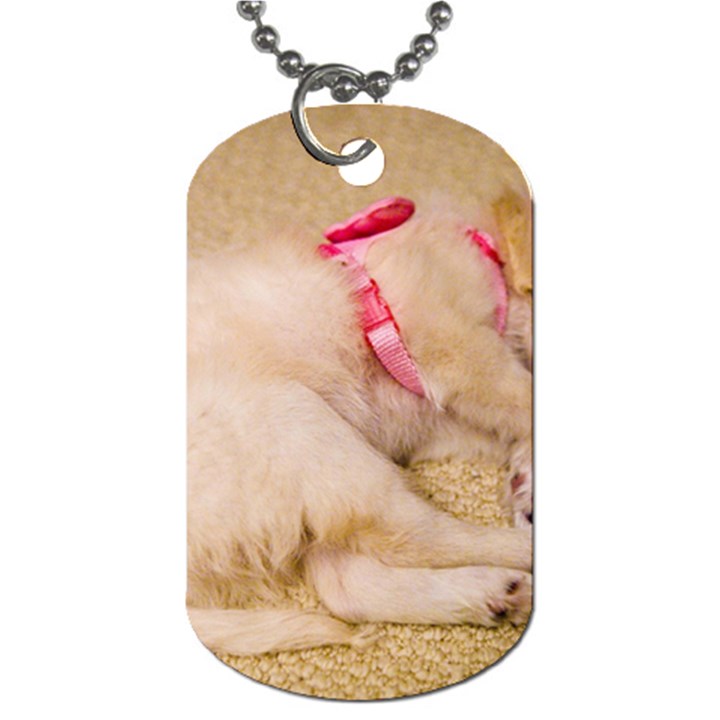 ADORABLE SLEEPING PUPPY Dog Tag (One Side)