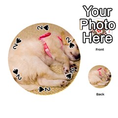 Adorable Sleeping Puppy Playing Cards 54 (round)  by trendistuff