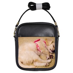 Adorable Sleeping Puppy Girls Sling Bags by trendistuff