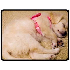 Adorable Sleeping Puppy Fleece Blanket (large) 