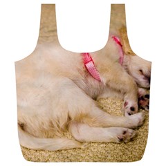 Adorable Sleeping Puppy Full Print Recycle Bags (l)  by trendistuff