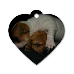 Adorable Baby Puppies Dog Tag Heart (one Side) by trendistuff