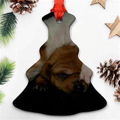 Adorable Baby Puppies Christmas Tree Ornament (2 Sides)