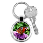 PEACOCK BUTTERFLY Key Chains (Round) 