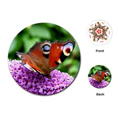 Peacock Butterfly Playing Cards (round) 