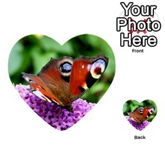 Peacock Butterfly Multi-purpose Cards (heart)  by trendistuff