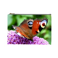 Peacock Butterfly Cosmetic Bag (large)  by trendistuff