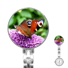 Peacock Butterfly Stainless Steel Nurses Watches