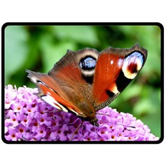 Peacock Butterfly Double Sided Fleece Blanket (large) 