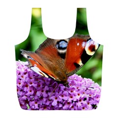 Peacock Butterfly Full Print Recycle Bags (l)  by trendistuff