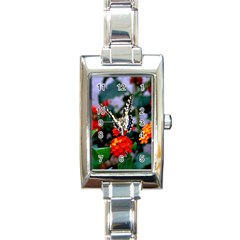 Butterfly Flowers 1 Rectangle Italian Charm Watches by trendistuff