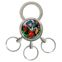 Butterfly Flowers 1 3-ring Key Chains by trendistuff