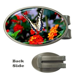 Butterfly Flowers 1 Money Clips (oval)  by trendistuff