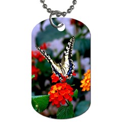 Butterfly Flowers 1 Dog Tag (two Sides) by trendistuff